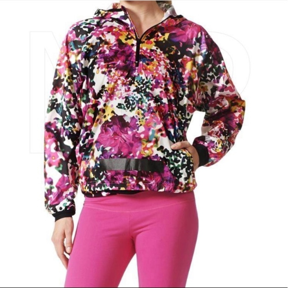 Adidas Women’s XS Training Windbreaker Hoodie 1/4 Zip